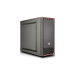 COOLER MASTER CASE MASTERBOX E500L MID TOWER ATX, RED, STEEL SIDE PANEL, USB3X2, AUDIOIO, 1X 5,25"", 2X 2.5"", 2X 3.5"", 120MM R. FAN
